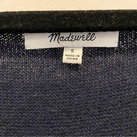 MADEWELL Kimball Colorblock Sweater Merino Wool Alpaca Pullover Small - Picture 7 of 7